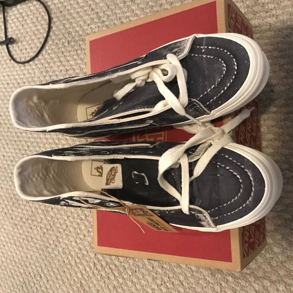 VANS NEW IN BOX $120 RETAIL Denim Canvas Sneaker Mens 6 W 7.5 - Picture 8 of 13